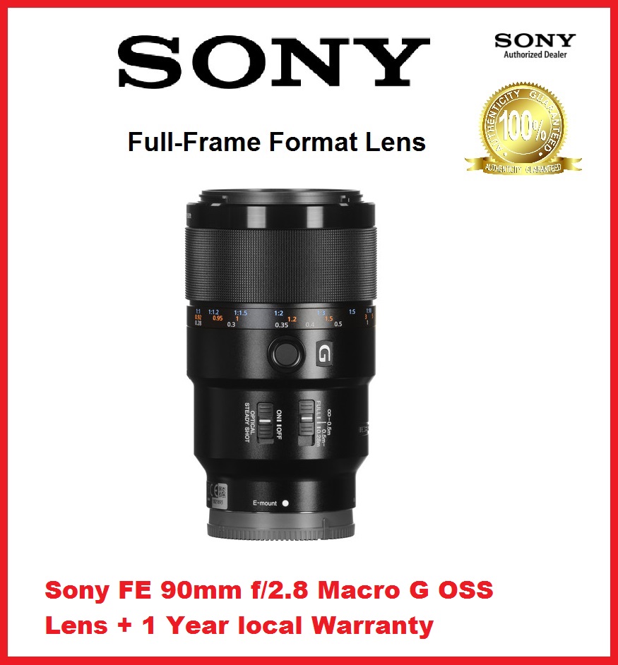 Sony FE 90mm f/2.8 Macro G OSS Lens + 1 Year local Warranty